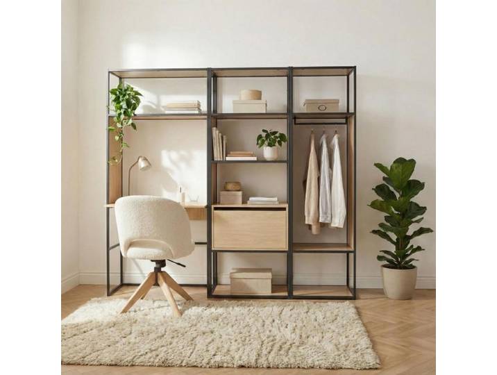 Portant vêtements bois et métal OSLO - Lot de 3