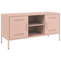 Helloshop26 - Multimedia-TV-Ständer TV-Regal TV-Sideboard Esszimmer Wohnzimmer Schlafzimmer rosa 100,5 x 39 x 50,5 cm Stahl rosa 02_0028282