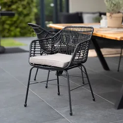 Home Deluxe HOME DELUXE Gartenstuhl inkl, Sitzkissen TARA - 2er Set