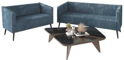 Craft Porch CraftPorch Corduroy Modern Velvet Upholstered 2-Piece Living Room Set