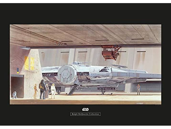 Komar Star Wars Classic RMQ Mos Eisley Hangar - Größe: 70 x 50 cm, Wandbild, Poster, Kunstdruck (ohne Rahmen)