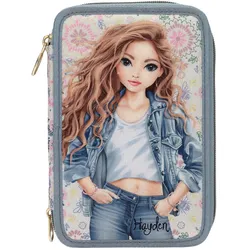 Top Model, Etui, Topmodel - TOPModel Triple Pencil Case - FESTIVAL FUN - Cream, Light Blue