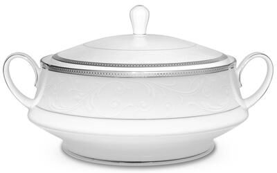 "Noritake Regina Platinum Covered Vegetable Bowl, 10-1/4"", 48 oz."