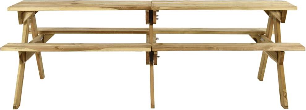 vidaXL Picknicktisch mit Bänken 220x122x72 cm Kiefernholz Imprägniert