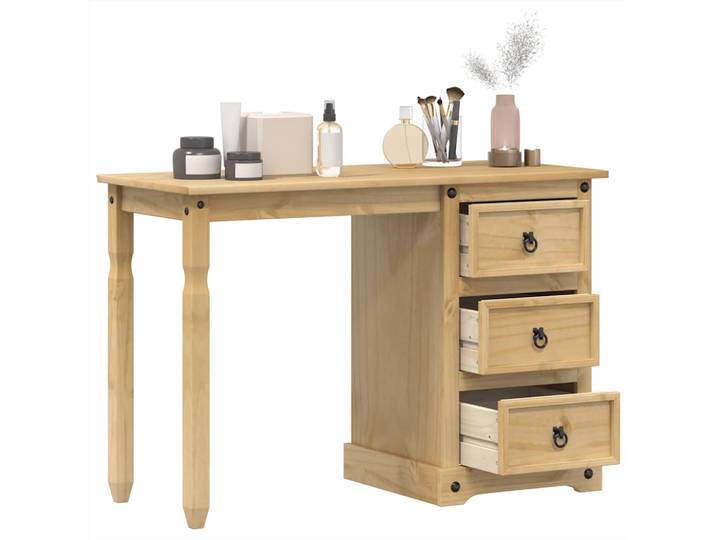 vidaXL Schminktisch Corona 110x47x75 cm Massivholz Kiefer