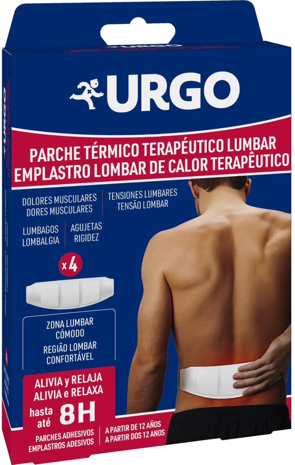 URGO Parche Térmico Lumbar 4 uds