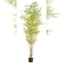 CREATIV green künstliche Pflanze Miniblatt-Bambus, ca 185cm