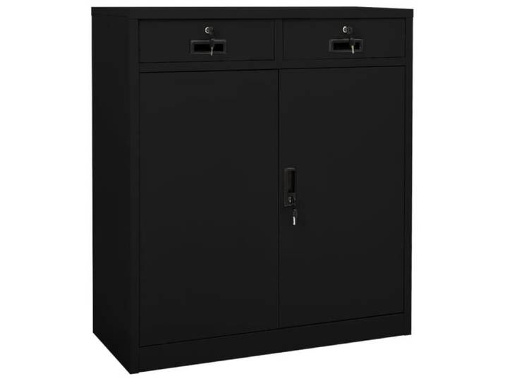 Armoire de bureau - VIDAXL - Noir 90x40x102 cm - Meuble de bureau - Classique - Intemporel