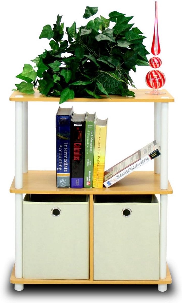 Multifunctioneel 3-laags opbergrek met 2 lades