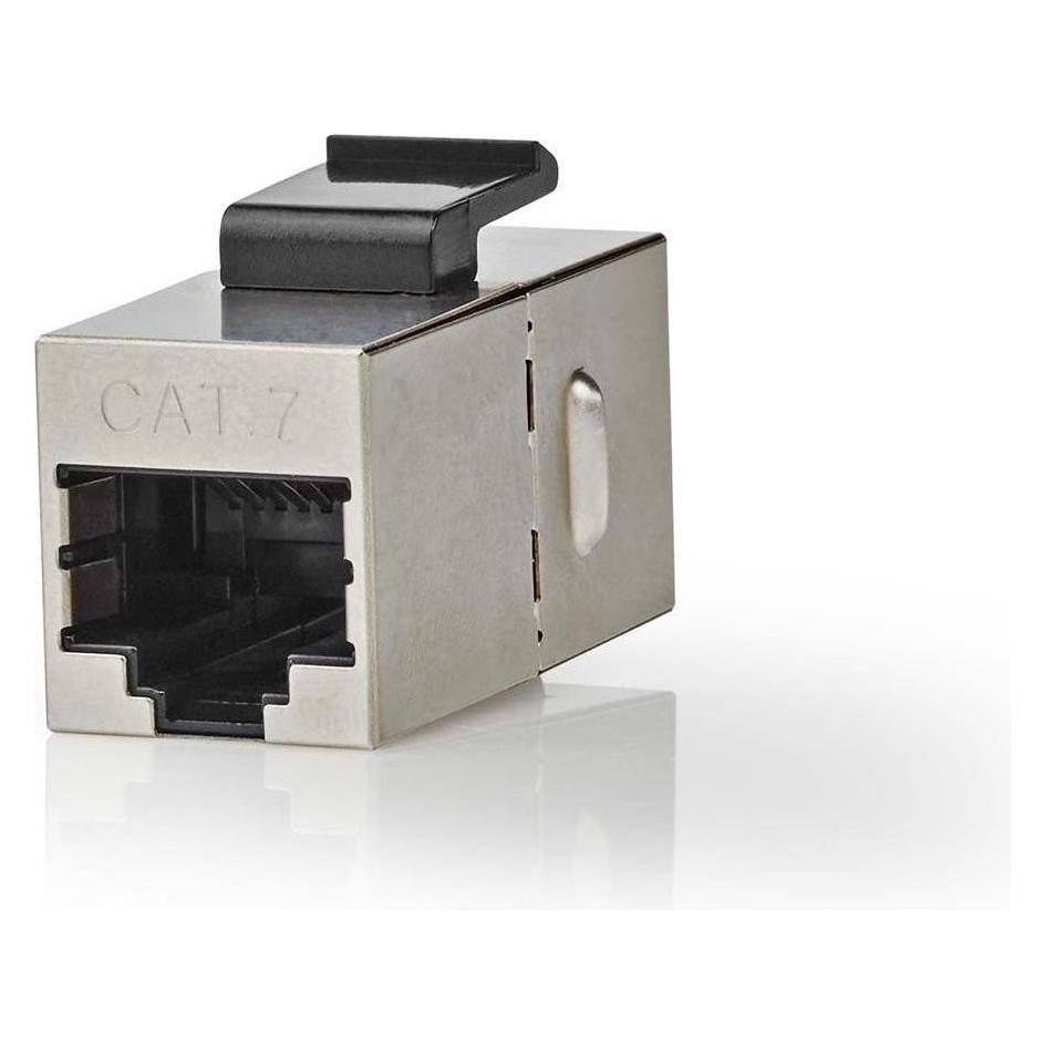 Nedis Netzwerkkoppler | CAT6a / CAT7 | Geschirmt | RJ45 Buchse | RJ45 Buchse | Gerade | Metall | Box (Netzwerk Kupplung) (CCGB89015ME)