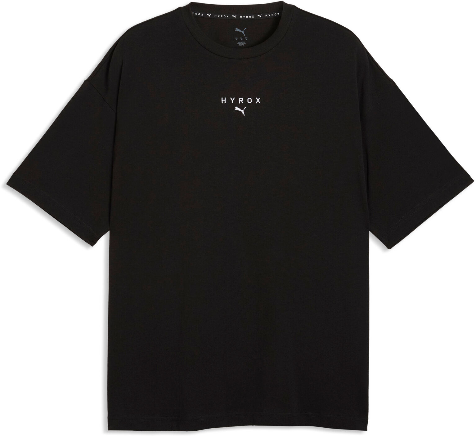 Trainingsshirt PUMA "M X HYROX LIFESTYLE TEE", Herren, Gr. M, schwarz (puma schwarz), Jersey, Obermaterial: 100% Baumwolle, regular fit normal, Rundhals, Shirts Trainingsshirt, regular fit, Kurzarm, Rundhalsausschnitt, für Fitness-Workout puma schwarz M