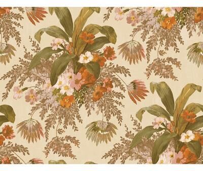 Seabrook Designs Greer Tropical Floral Unpasted Wallpaper