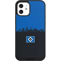 Nivocase Handyhülle für Apple iPhone 12 Hülle NIVOpure Case Schwarz HSV Hamburg Skyline (Apple iPhone 12), Smartphone Hülle, Schwarz