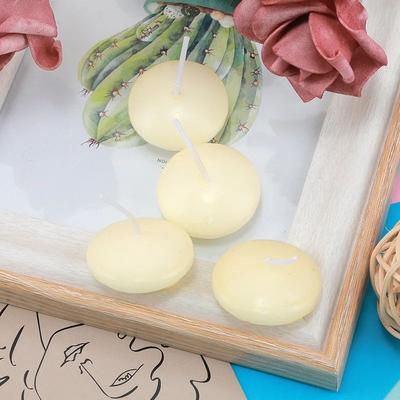 Uplift Treasures Unscented Floating Disc Candles For Romantic Decor 16pcs Ivory White