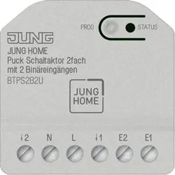 Jung BT P S2 B2 U JUNG HOME Puck Schaltaktor 2-fach m.2 Binäreingängen