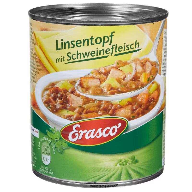 Erasco Linsen mit Schweinefleisch Eintopf 800,0 g 2229745001