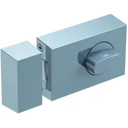 BASI KS 500-60 Edelstahlfarben Türzusatzschloss Eckig Dornmaß 60mm