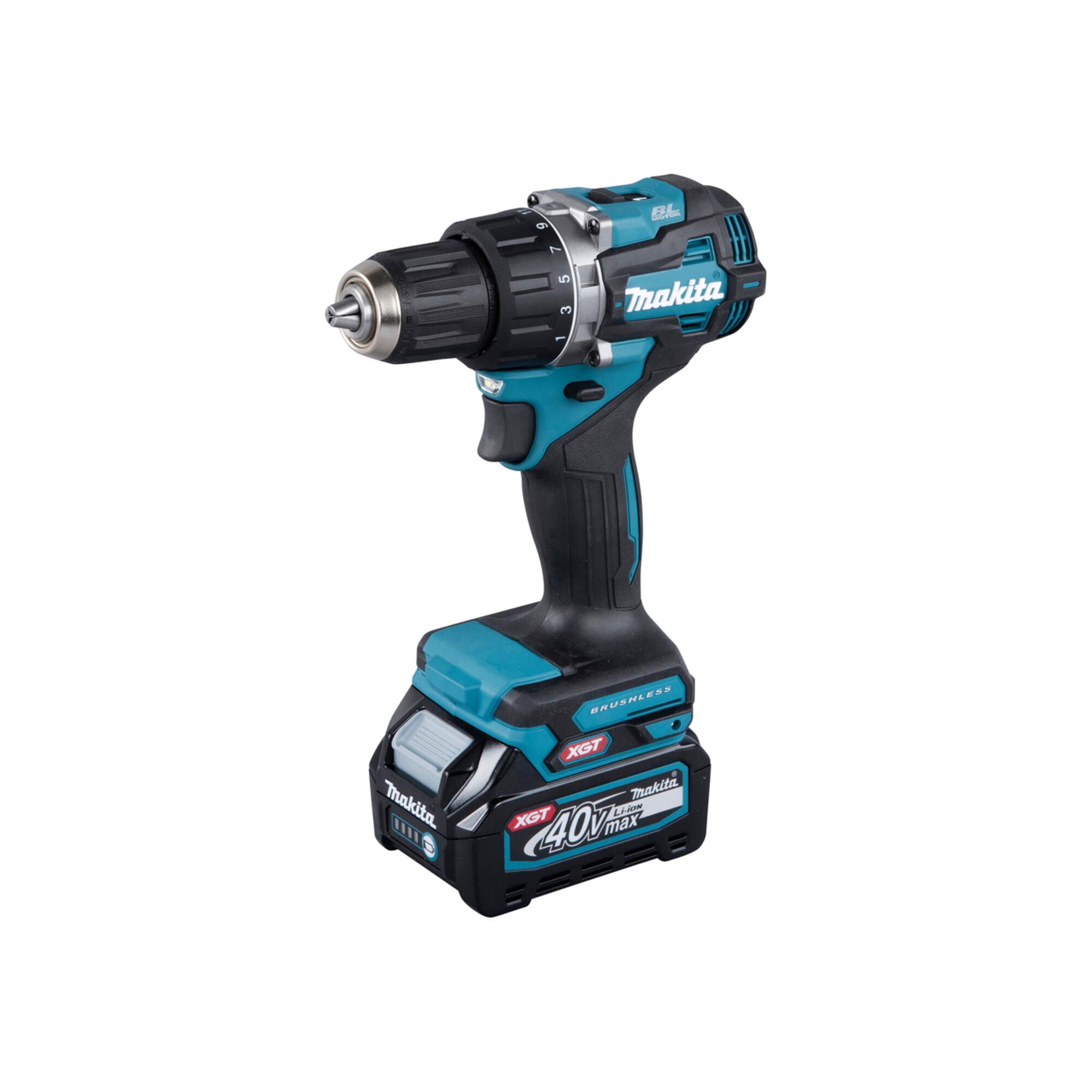 Makita DF002GA202 Akku-Bohrschrauber Solo-Version| 40V / 2,5 Ah, inkl. Akku und Ladegerät im MAKPAC| für Holz, Metall und Mauerwerk| mit bürstenlosem Motor und LED-Licht)