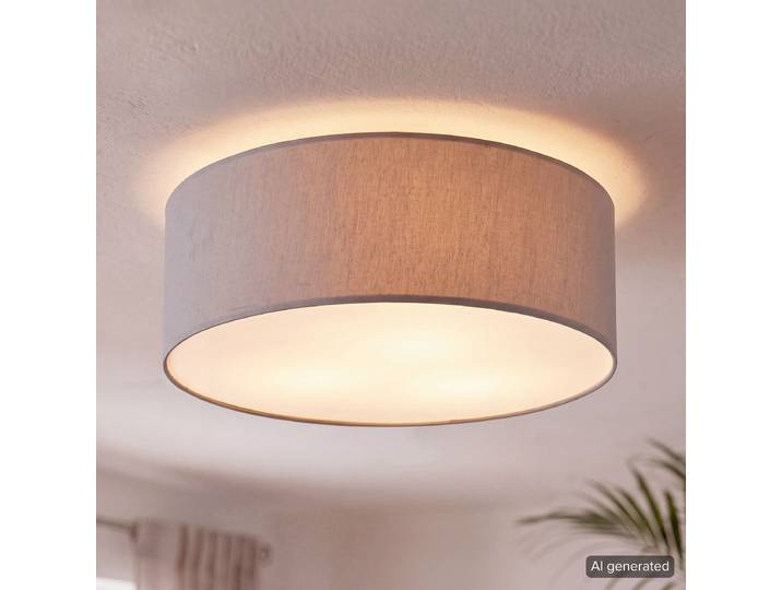 Plafonnier Summa Ø 50cm Gris/Gris Coton E27