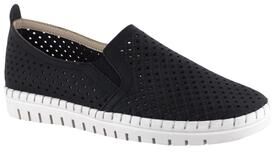 Extra Wide Width Women's Fresh Flats by Easy Street in Black (Size 7 WW)