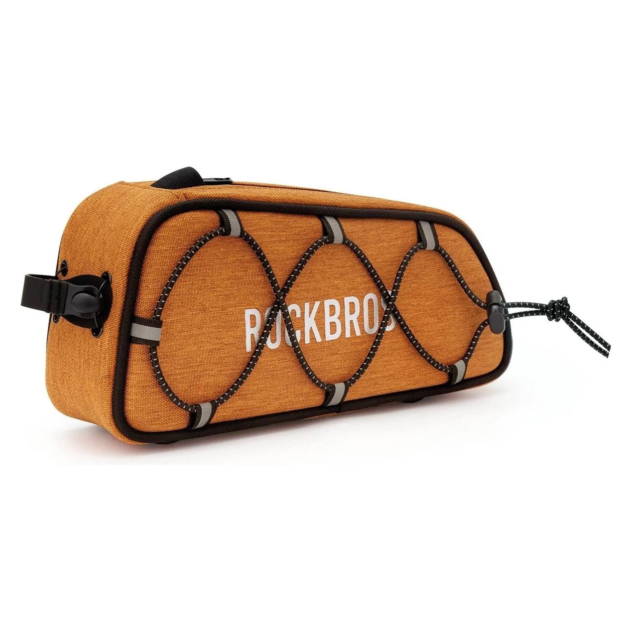Rockbros 30120045004 ROAD TO SKY Fahrradtasche für das Oberrohr, wasserdicht, 0,7 l - orange (0.70 l, Rahmentasche) (5907769382192)