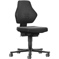 Bimos, Bürostuhl, Arbeitsdrehstuhl Air Flow Rollen Supertec-Gewebe schwarz 450-600 mm