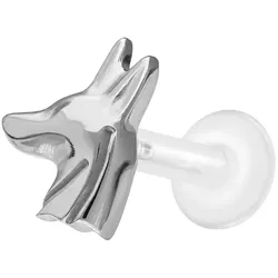 PTFE Labret mit Innengewinde + Titan-Aufsatz ANUBIS KOPF
