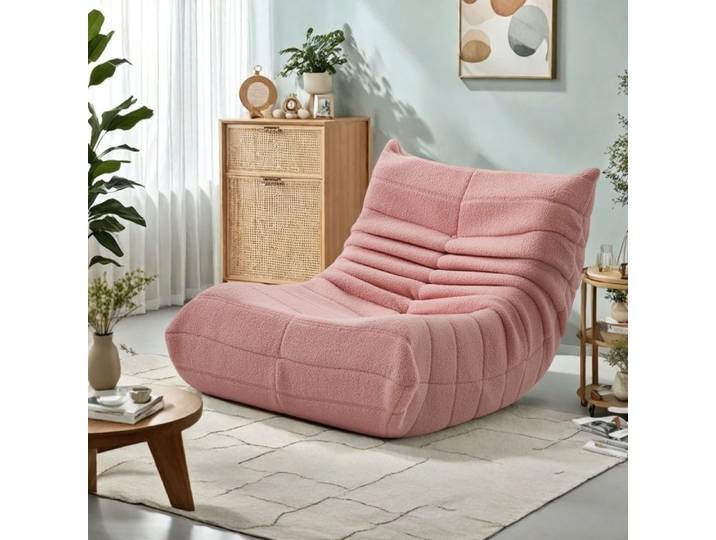Pouf Poire pour Adultes Pouf Canapé de sol Canapé Paresseux Adultes Confortable Fauteuil Chambre Facilement Transportable Rose