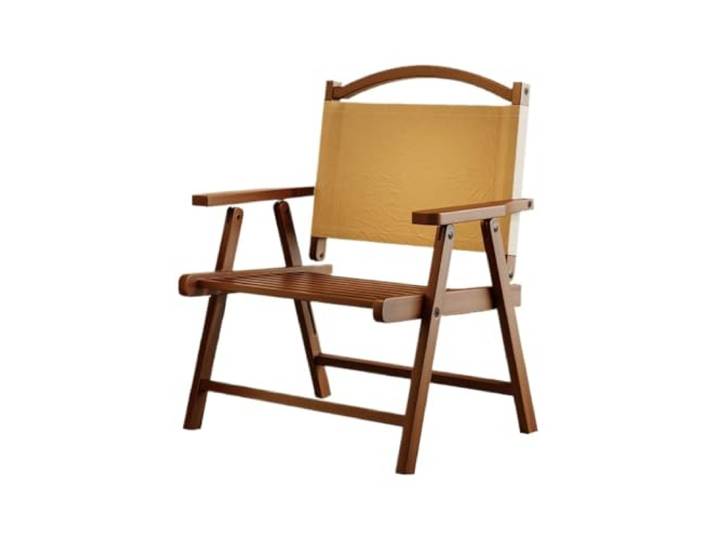 Klappbarer Bambusstuhl, tragbare Rückenlehne, Outdoor, Camping, Zuhause Bambusmaterial, faltbares Design, mit Rückenlehne, modern minimalistisch, Zuhause im Freien(Rice White)