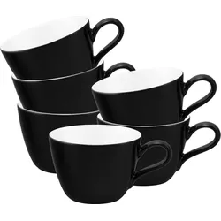 KAFFEETASSEN Life Fashion Glamorous Black 240 ml 6er Set
