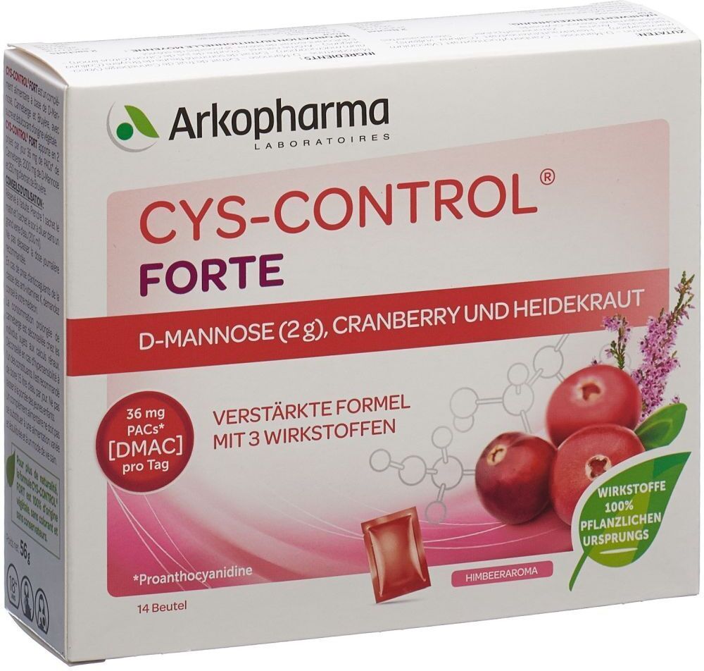 Arkopharma Cys-Control Forte D-Mannose Cranber Heidekr 14 Stk St Beutel