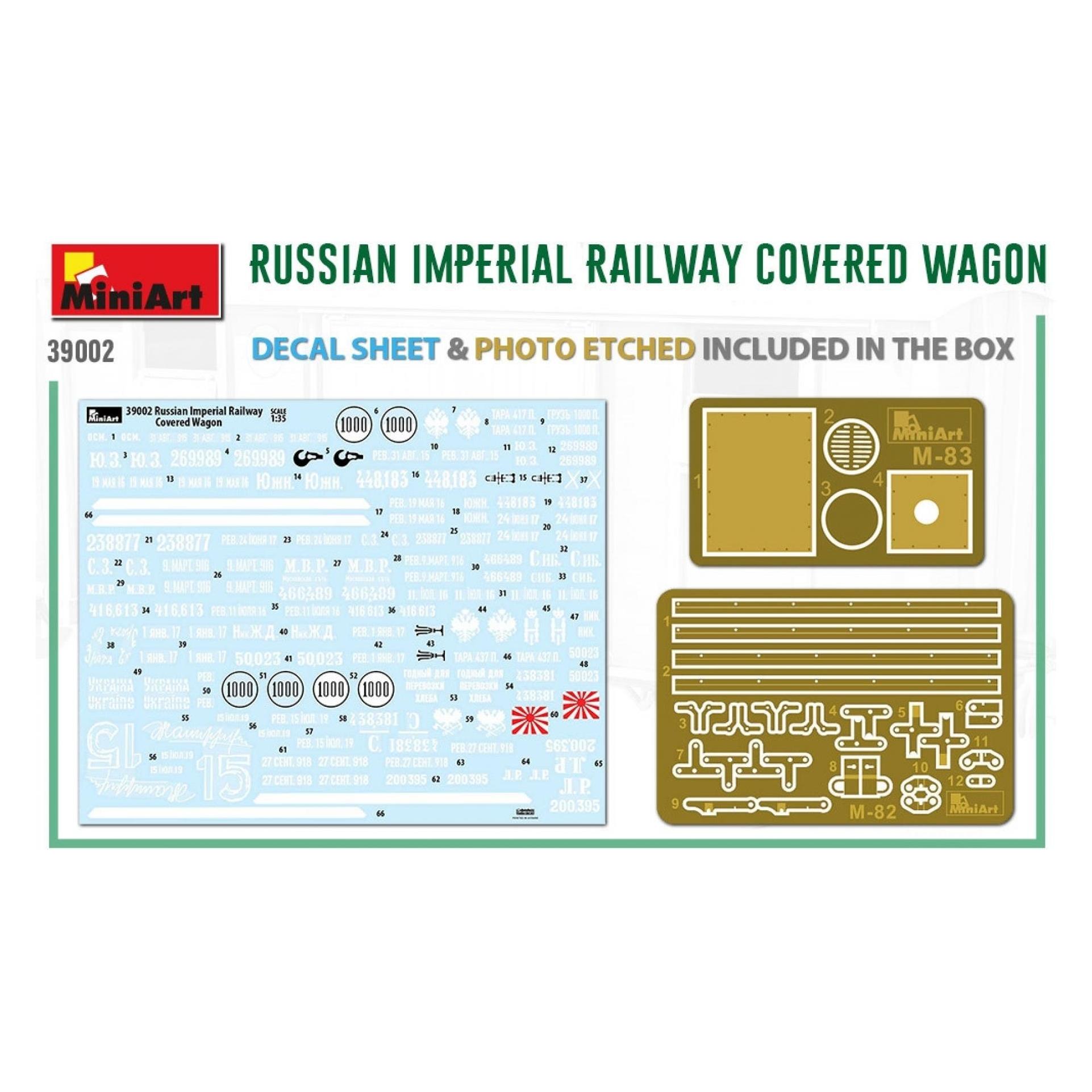 Mini art Russian Imperial Railway Covered Wagon (39002)