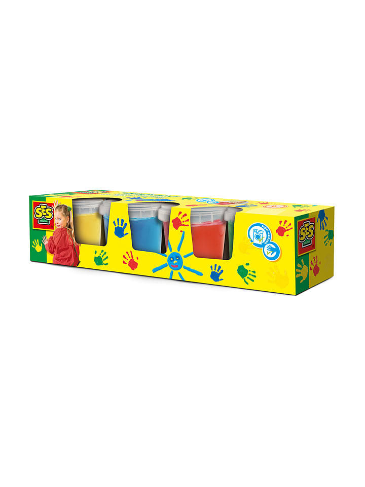SES Fingerfarben "Basic" - ab 3 Jahren - 4x 45 ml - onesize