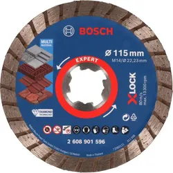 Bosch EXPERT MultiMaterial X-LOCK Diamanttrennscheiben 115 x 22,23 x 2,4 x 12 mm - 2608901596
