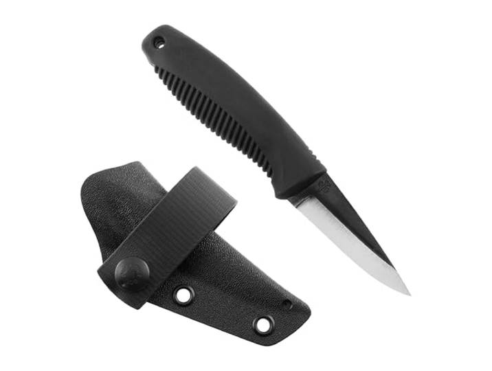 Peltonen Knives M23 Ranger Cub Outdoor-Messer (Schwarz, 80CrV2 Stahl, TPE Griff, Kydex-Scheide mit Paracord)