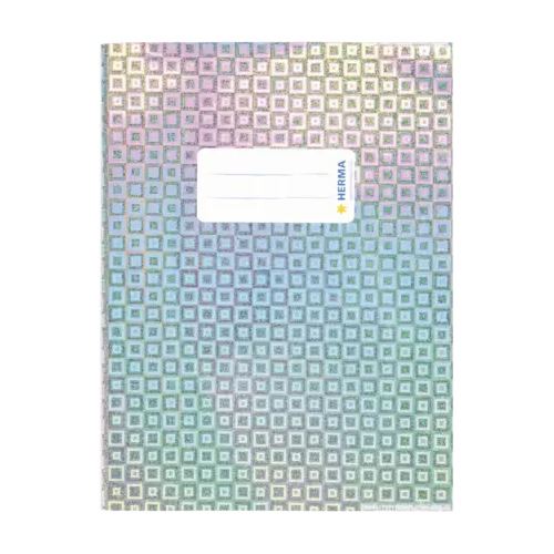 HERMA Heftumschlag Glamour silber Kunststoff DIN A5