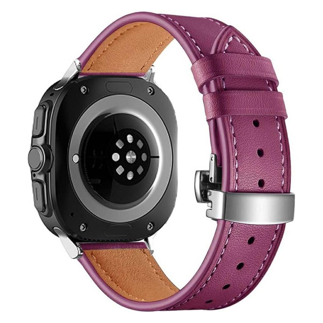 Cover-Discount Galaxy Watch Ultra (47mm) - Lederarmband Ersatz mit Butterfly Verschluss (Leder) (49064148)
