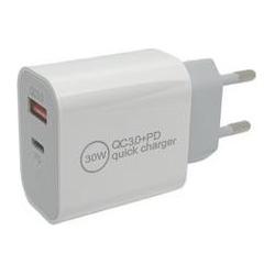 IWH USB-Ladegerät 30 W Steckdose, Innenbereich Anzahl Ausgänge: 2 x USB 3.0, U (30 W, 2 Ports) (019058)