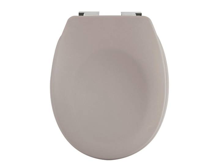 Spirella Wc-Sitz Neela, Taupe, Kunststoff, 37x5.5x45.5 cm, Deckel mit Absenkautomatik, Antirutschnoppen, Badezimmer, WC Ausstattung, WC Sitze