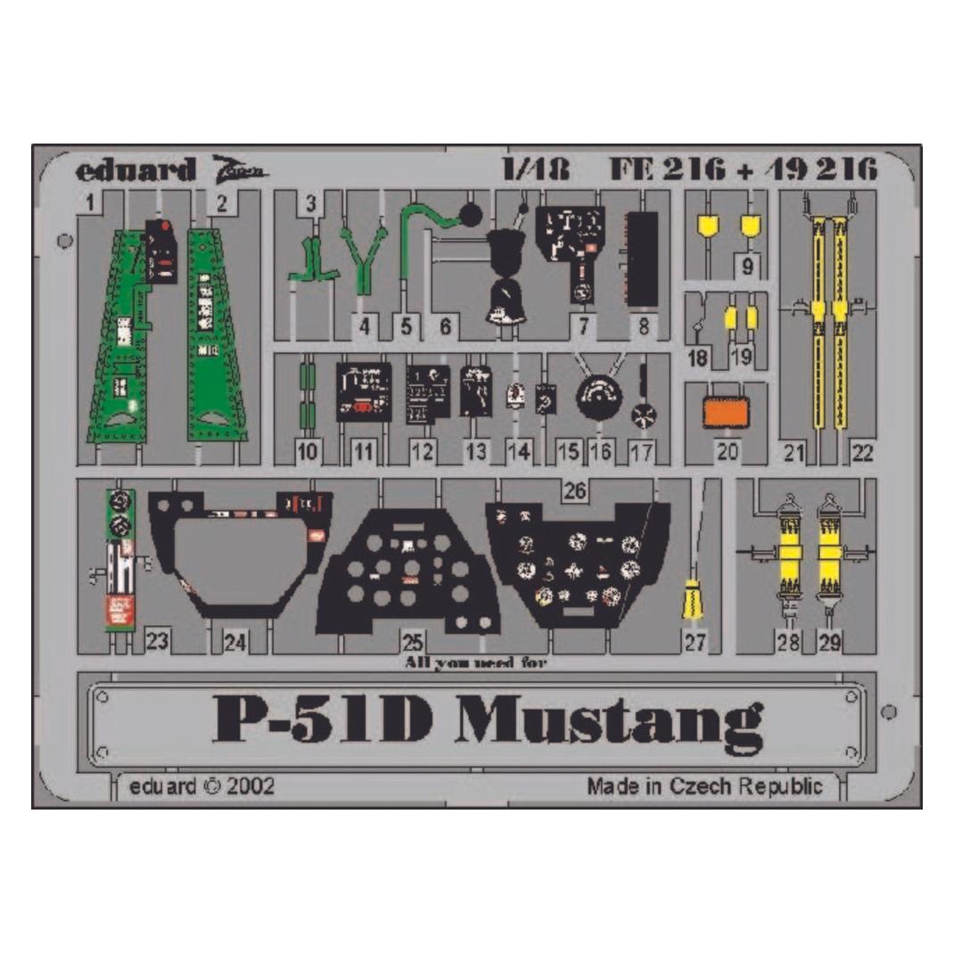 Eduard P-51D Mustang für Tamiya Bausatz (49216)