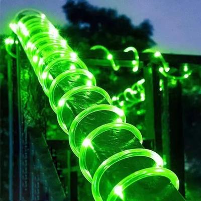 Inspired Finds Solar Rope LED String Lights With 8 Lighting Modes For Outdoor Path And Deck Decor green