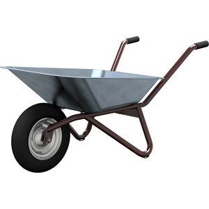 Schake Schubkarre Geselle Typ 25, 52310F, Tragkraft 200 kg, mit Luftbereifung, verzinkte Stahlmulde, 85 Liter