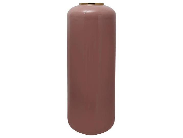 Bodenvase Art Deco Rosa Goldfarben, D: 30 cm