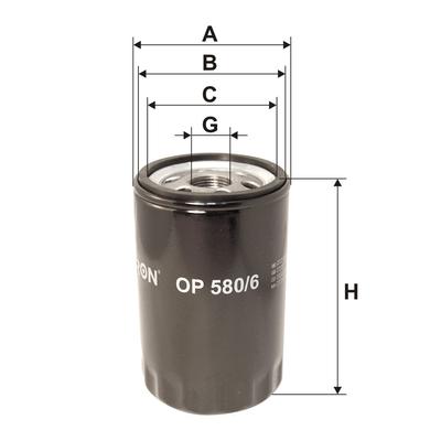 FILTRON Ölfilter OP 580/6 Anschraubfilter 123mm Gewindemaß13/16-16 UNF für ROVER