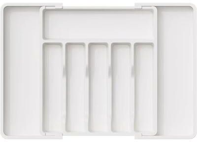 Uplift Essentials Expandable Cooking Utensil Organizer Tray white