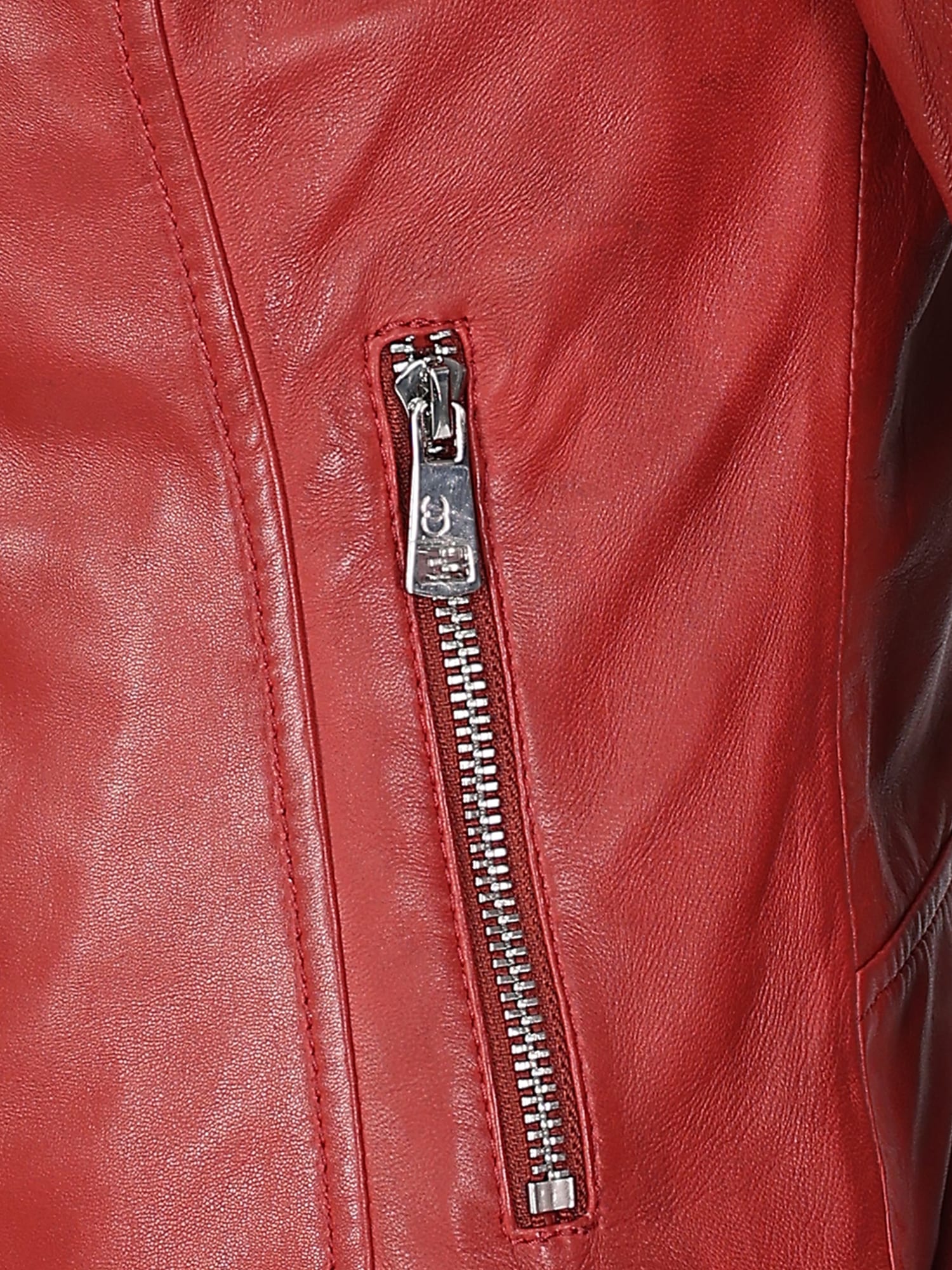 Lederjacke JCC "Lederjacke 31025193", Damen, Gr. 36, rot, Jacken Lederjacke
