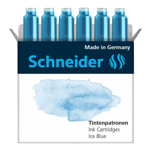 Schneider Pastell Tintenpatronen für Füller Ice Blue 6 St.