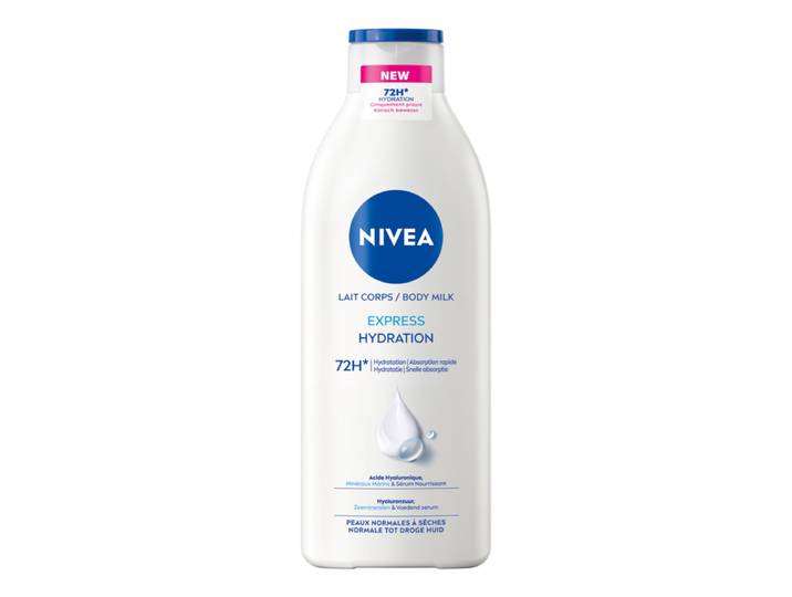 NIVEA Express Bodylotion - Voor Normale tot Droge Huid - Hyaluronzuur en Voeden Serum - 72H Hydraterende Lotion - 400 ml