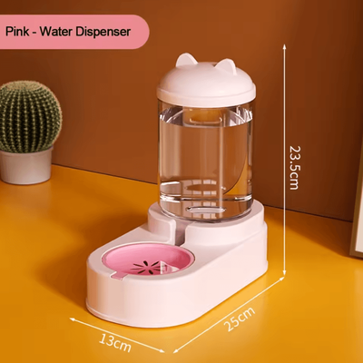 Inspire Curations Cute Cat Shaped Automatic Pet Feeder & Water Dispenser Set p Water Dispenser