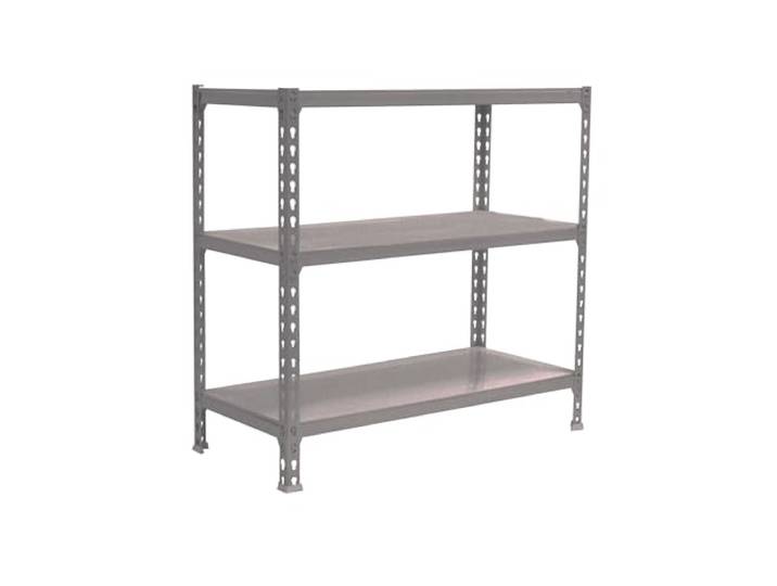 Simon Rack Metallregal 900x1100x300 mm - Simonclick 3 Höhen, Metallablage, Biegepunkt 200 kg, Korrosionsschutzlackierung, Klicksystem-Montage, Grau